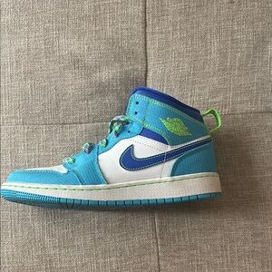 Nike Green and Blue Air Jordans